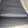 Folding Rattan Sun Lounger with and Pillow, Grey