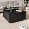 Coffee Table with RGB LED Lights Living Room Cocktail Sofa Center Table 2 Tiers