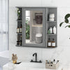 3 Tier Mirrored Bathroom Cabinet Wall Mount Storage Cupboard W/ Display Shelves
