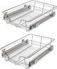2 Pull-Out Baskets Kitchen Cabinet Base Drawer Larder Organiser Soft Close 400mm