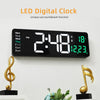 LED Digital 16" Wall Clock Temperature Date Display Alarm Clock Large Home Decor