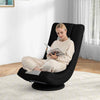GYMAX 360° Swivel Gaming Chair 4 Position Adjustable Folding Floor Sofa