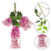 12/24pcs Artificial Wisteria Vine Ivy Garland Foliage Plant Trailing Silk Flower