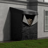 Outdoor Wooden Log Store Metal Garden Shed Firewood Stacking Storage w/ PE Cover