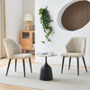 Faux Leather Dining Chairs Set of 2 Upholstered Kitchen Chairs with Padded Back