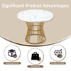 Dining Table and Chairs Set for 4 Marble Effect Dining Table with 4 Grey Chairs