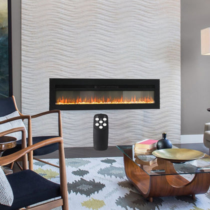 70in Electric Fireplace Fire Flame Entertainment Insert Standing LED Heater