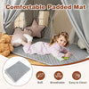 Indoor Toddler Tent 3-4 Kids Large Play Tent House w/Star Lights-Grey