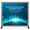 3x2.4m/10x8ft Heavy Duty Backdrop Stand Adjustable Photography Backdrop Black