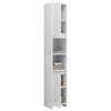 Bathroom Cabinet High Gloss White 30x30x183.5 cm Engineered Wood