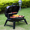 Portable Grill Camping BBQ Garden Barbecue Smoker Burner Charcoal Warming Rack