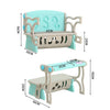 3-in-1 Kids Table and Chair Set Children Activity Bench Plastic Toy Storage Box