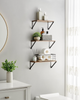 VASAGLE Set of 3 Floating Wall Shelves for Jewelry, Photo Frames 1-3-530