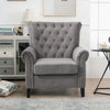 Upholstered Wing Back Armchair Velvet Quilted Wingback Single Sofa Cuddle Chairs