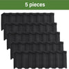 5pcs Galvanized Metal Asphalt Roof Tiles Sheds Log Garages Roofing Felt Shingles