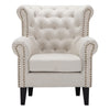 Leisure Single Sofa Armchair Modern Wing Back Chesterfield Button Accent Chair