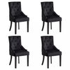 1/2/4/6 Dining Chairs Armchair High Back Linen/Velvet Upholstered Wood Legs Home