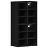 Shoe Cabinets 2 pcs Black Oak 52.5x30x50 cm