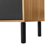Modern TV Stand 3 Door Cabinet Sideboard with Storage for up to 70 Inch TV Black