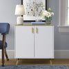 Modern Wooden Home Sideboard Storage Cabinet Unit With 2 Shelves & 2 Doors Wood