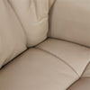 The Denver Swivel Recliner Chair & Footstool - Genuine Leather - Pebble