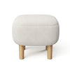 Teddy Fleece Footstool Chair Stool Footrest Padded Rest Seat Pouffe Wooden Legs