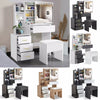 Dressing Table With Drawers Mirror Stool Set Makeup Desk Vanity Table Bedroom