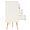 Cabinet Chest of Drawers with Adjustable Shelf Home Storage Cupboard White