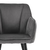 Grey Velvet Dining Chairs Set 2 Low Back Kitchen Dining Room Chairs Metal Legs