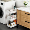 Multi-tier Trolley on Wheels Kitchen Bathroom Storage Utility Cart with Shelves