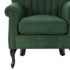 Chenille Upholstered Single Sofa Armchair European-Inspired Curved Leg Wingback