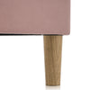 UPHOLSTERED BED FRAME PINK VELVET 3FT SINGLE BED WITH WOOD SLATS & LED HEADBOARD