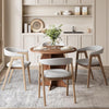 Round Dining Table for 4, 31.5'' Modern Farmhouse Kitchen Table for Dining Room