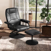 360°Swivel Recliner with Adjustable Backrest & Padded Seat-Black