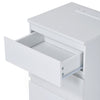 3 Drawers Bedside Table Cabinets w/ Charging Station Nightstand Storage Unit