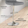 Neo 2x Chrome & Height Adjust Swivel Faux Leather Kitchen Breakfast Bar Stool