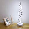 Modern Table Lamp Dimmable LED Spiral Wave Minimalist Lighting Design Desk Light