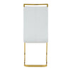 Dining Chairs Set of 4 Faux Leather Cantilever Chairs with Golden Metal Frame