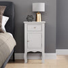 Small Side Table Slim Narrow Wooden Night Stand Bedside Drawer Storage Cabinet