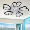 Ceiling Fan Light Reversible Airflow 5 Blades Mount Lighting APP/Remote Dimmable