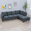 L-Shaped Corner Sofa, Sectional Couch with Built-in USB Port Chaise