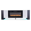 90inch Modern TV Stand Cabinet with 36" Electric Fireplace & LED Light Furniture