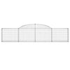 Arched Gabion Baskets 9 pcs 300x30x60/80 cm Galvanised Iron