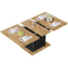 Extendable Dining Table with Storage Cabinet 110-140 cm Kitchen Telescopic Table