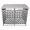 Wheelie Bin Store Double Wooden Shed Dustbin Storage Garden Outdoor Grey Cover
