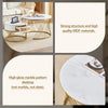Round Nesting Coffee Tables Set Stacking Side Tables with Storage Drawer White