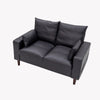 2 Seater faux leather/Linen Fabric Love Seat Sofa Armchair with Footstool Couch
