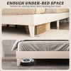 Double Size Bed Frame Wooden Slats Platform Upholstered Button Tufted Headboard