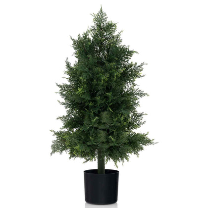Artificial Cedar Topiary Tree Indoor Outdoor Fake Pine Tree Home Decor