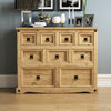 Corona 4+3+2 Merchant Drawer Chest Storage Cabinet Solid Waxed Pine Furniture